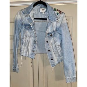 Forever 21 sequin denim jacket size small